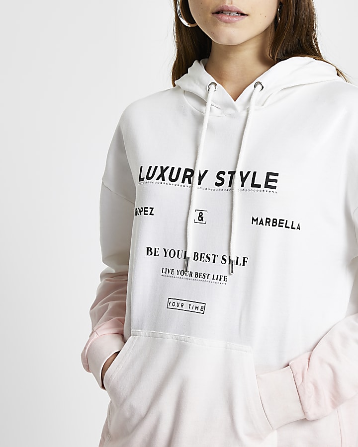 Pink tie dye 'Luxury Style' hoodie