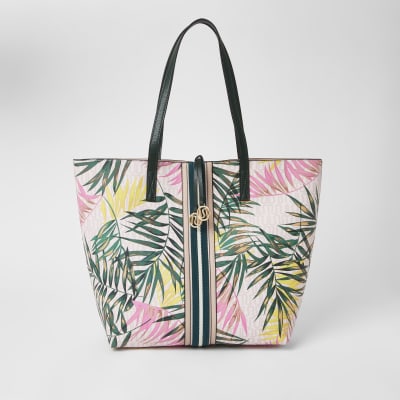 river island pink tote bag