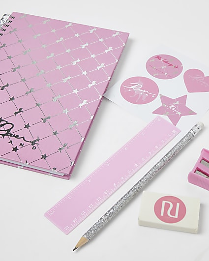 Pink unicorn stationery set