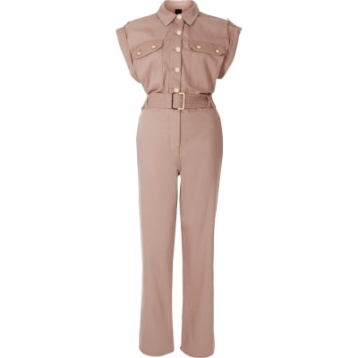 river island pink boiler suit