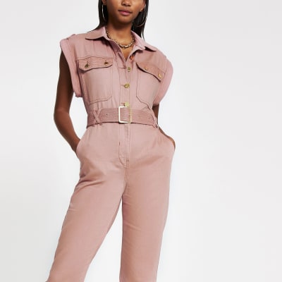 river island denim boiler suit