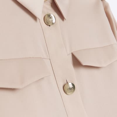 Pink utility pocket shirt