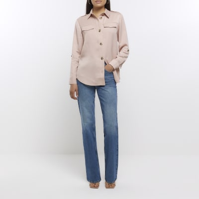 Pink utility pocket shirt