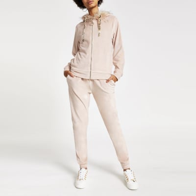 river island velour tracksuit