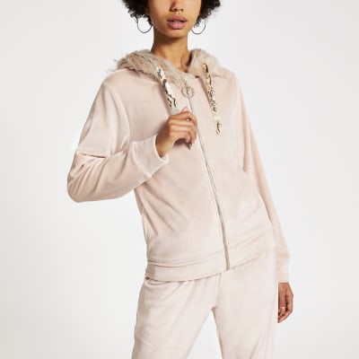 river island velour tracksuit