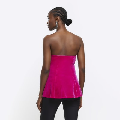 https://images.riverisland.com/is/image/RiverIsland/pink-velvet-bandeau-v-neck-top_904748_back