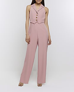 Pink waistcoat jumpsuit