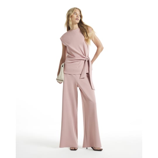 River Island Pink Wide Leg Trousers