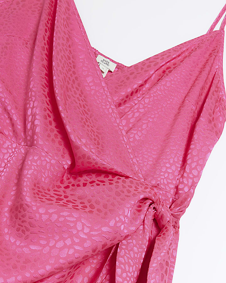 Pink Wrap Mini Dress