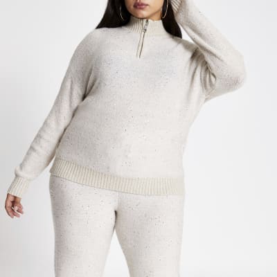 plus size sequin jumpers