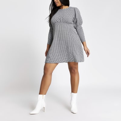 dogtooth mini dress