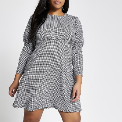 dogtooth mini dress