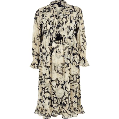 black midi smock dress