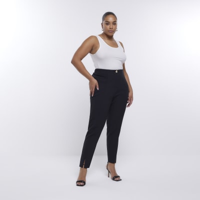 Trendyol Curve Plus Size Pants - Black - Cigarette pants