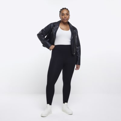 River Island Womens Plus Black High Waisted Leggings, £12.00