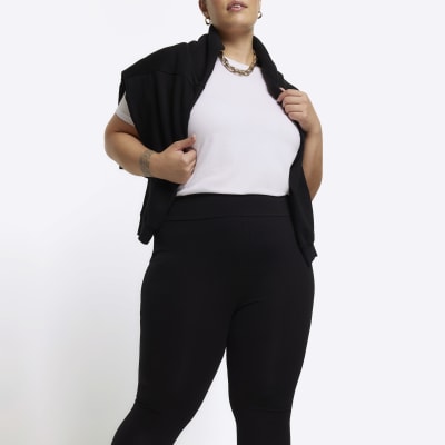 River Island Plus high waist legging in black