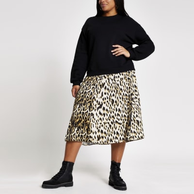 leopard sweatshirt dress