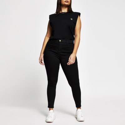 Plus black Molly mid rise jegging