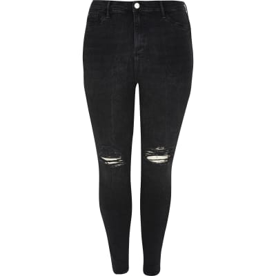 black jeans river island womens