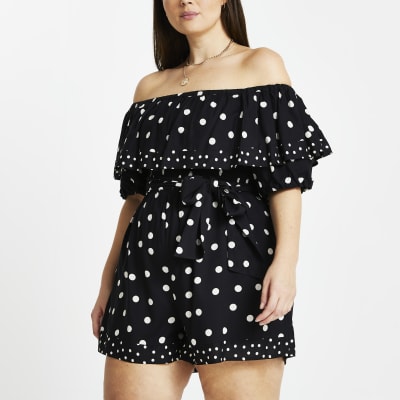 polka dot playsuit river island