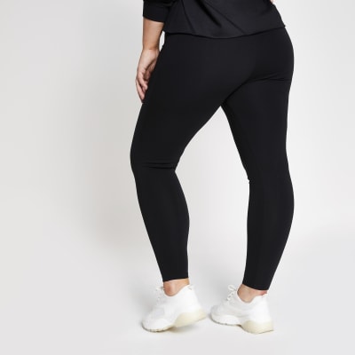 Plus black ponte leggings