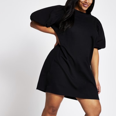 puff sleeve t shirt dress