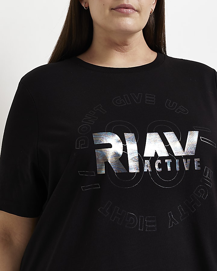 Plus black RI active graphic t-shirt