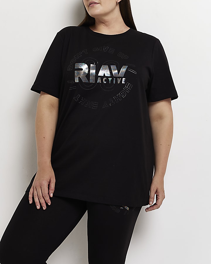 Plus black RI active graphic t-shirt