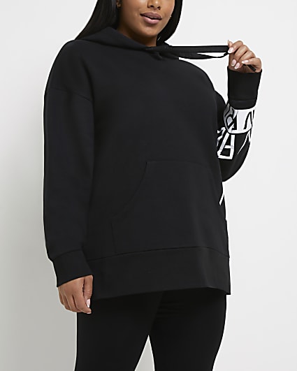 Plus black RI Active oversized hoodie
