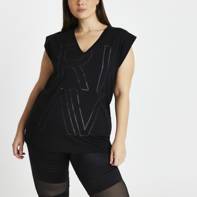 Plus black RI active t-shirt