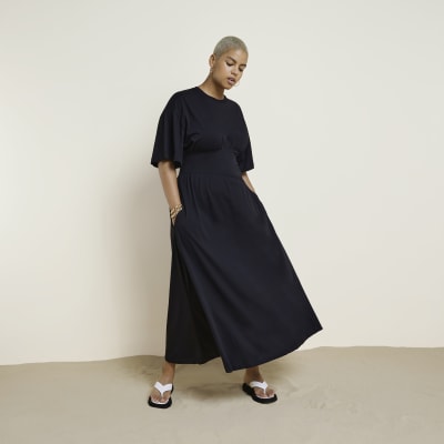 midi cotton t shirt dress