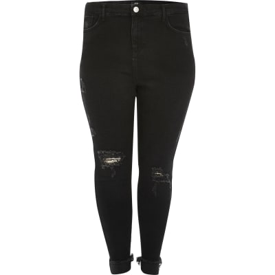 black rip pants