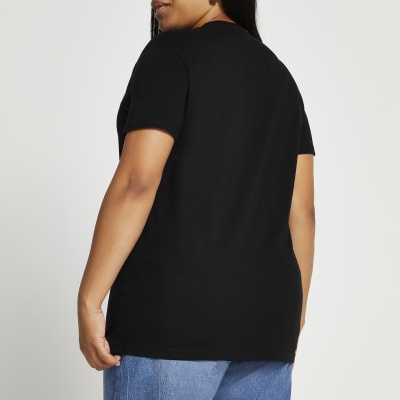 Plus Black 'RR' monogram t-shirt