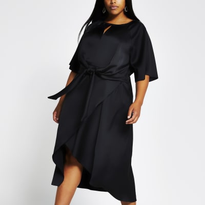 plus black midi dress