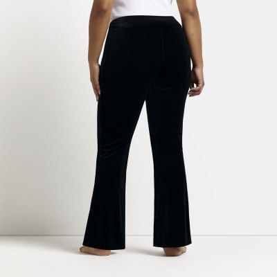 velour flared trousers