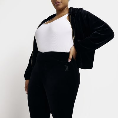 velour flared trousers
