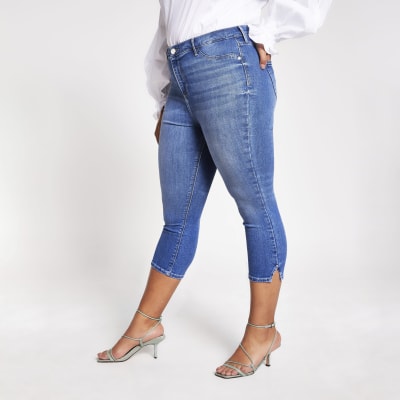 Plus blue molly mid rise jeggings