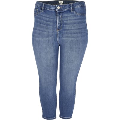 Plus blue molly mid rise jeggings