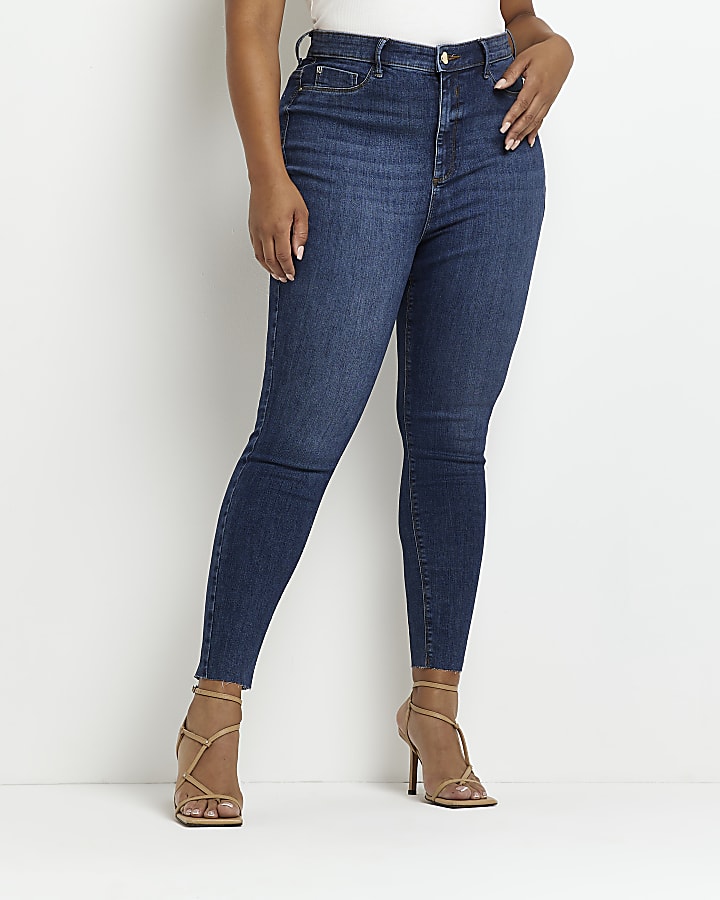 River Island Denim skinny-jeans in Blau molly Damen Bekleidung Jeans Röhrenjeans 
