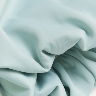 Plus blue puff sleeve bardot maxi dress