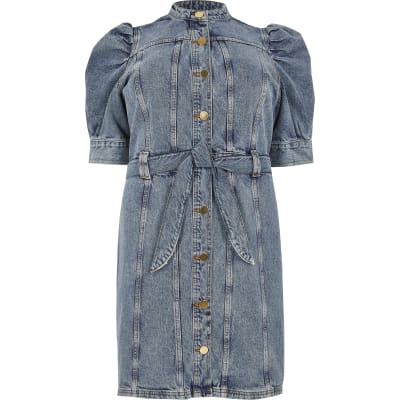 river island denim dress