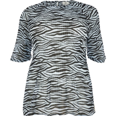 river island blue zebra jumpsuit