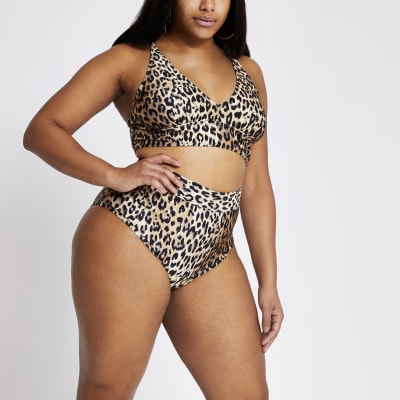 river island animal print bikini