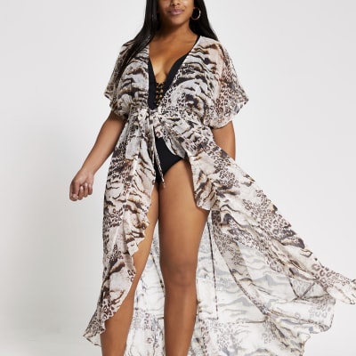 river island animal print maxi dress