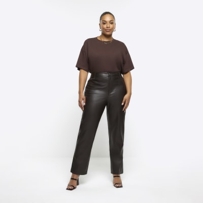 River island molly sales faux leather trousers