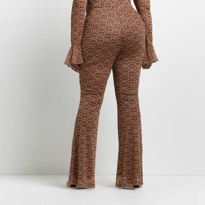 floral flared trousers