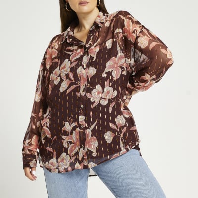 river island print blouse