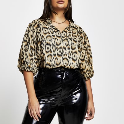 leopard print shirt womens uk