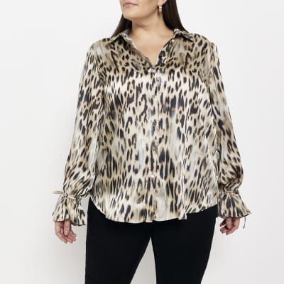 plus size leopard top