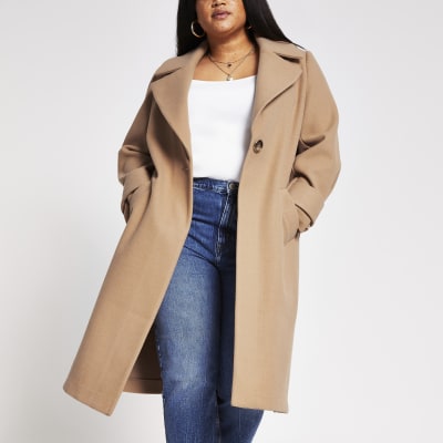 river island plus size coats